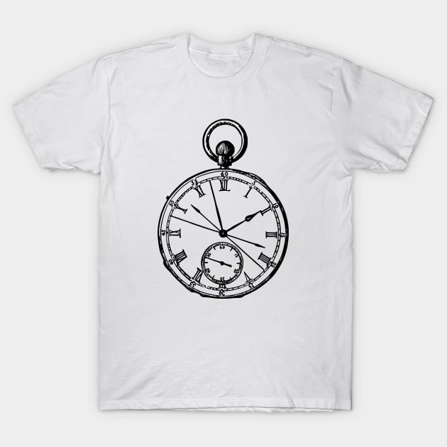 Vintage Pocket Watch T-Shirt by Vintage Boutique